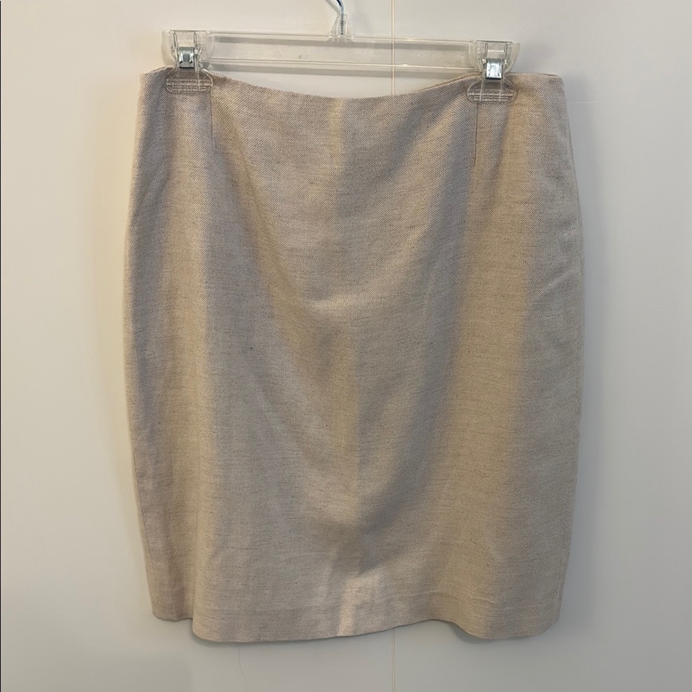 ANTONIO MELANI Cream Mini Pencil Skirt for Work